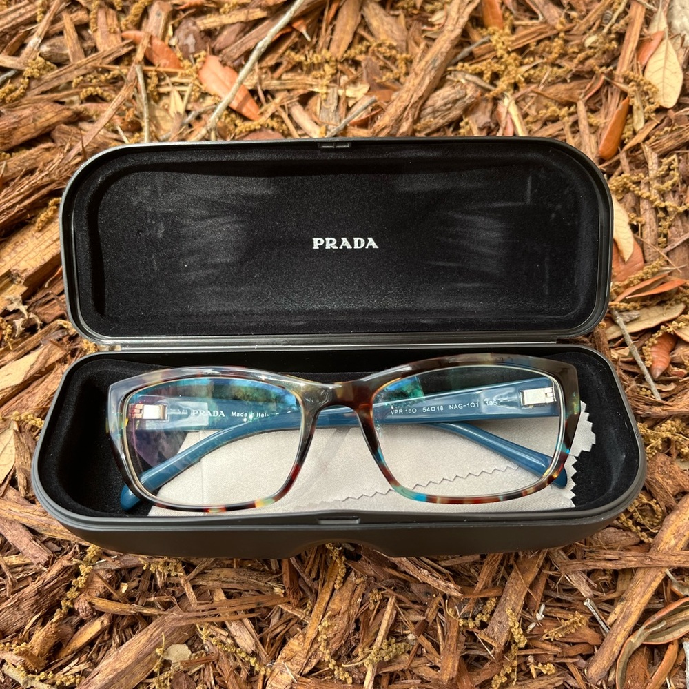 Prada Havana Spotted Blue Eyeglasses